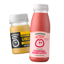 Innocent smoothie flesje à 250 ml
of gember shot flesje à 80 ml